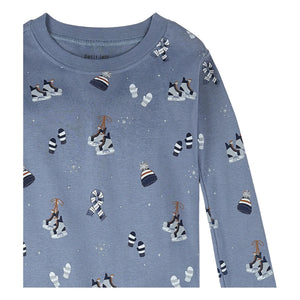 Petit Lem - Organic Cotton Winter Pajamas | Blue