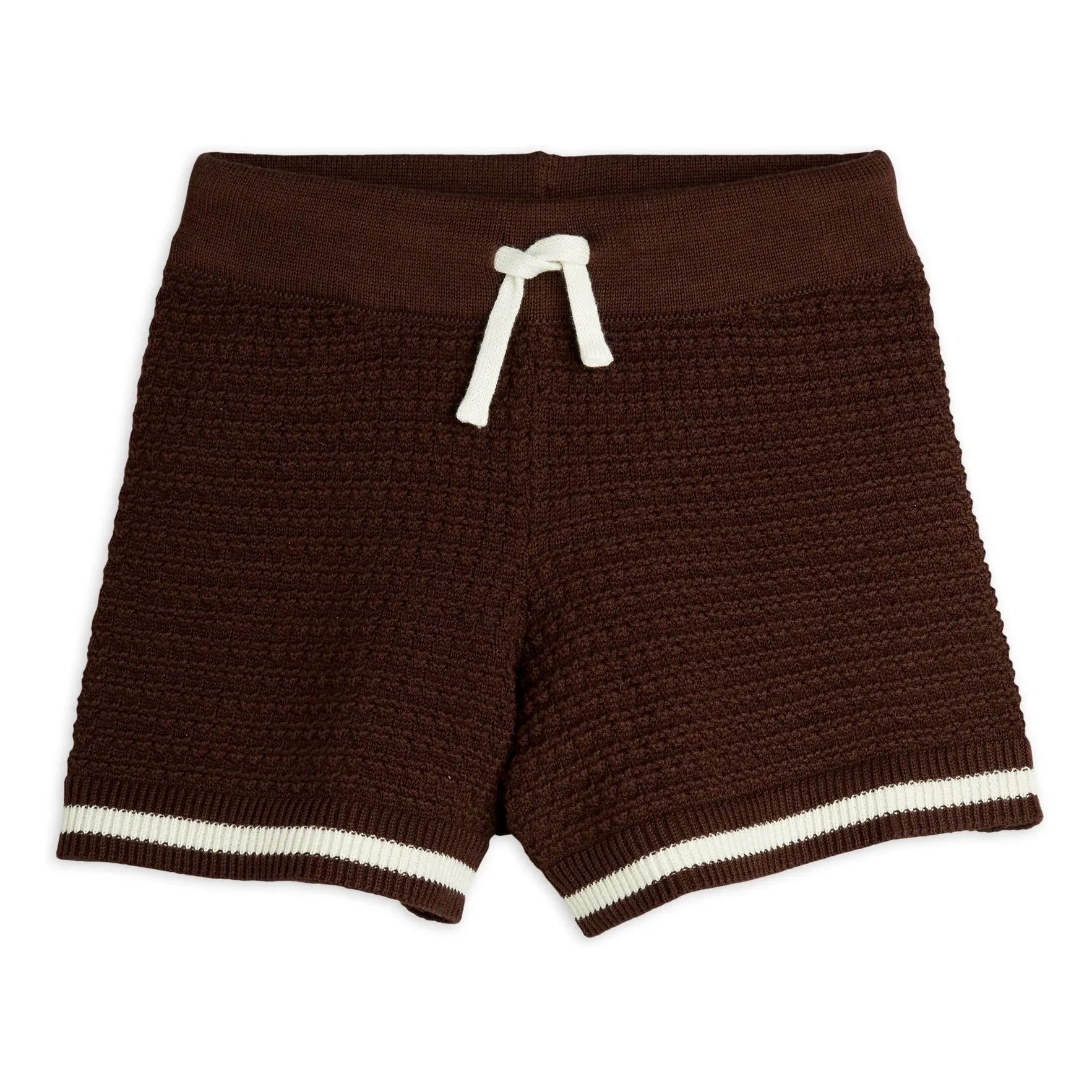 Mini Rodini - Organic Cotton Crochet Shorts | Brown