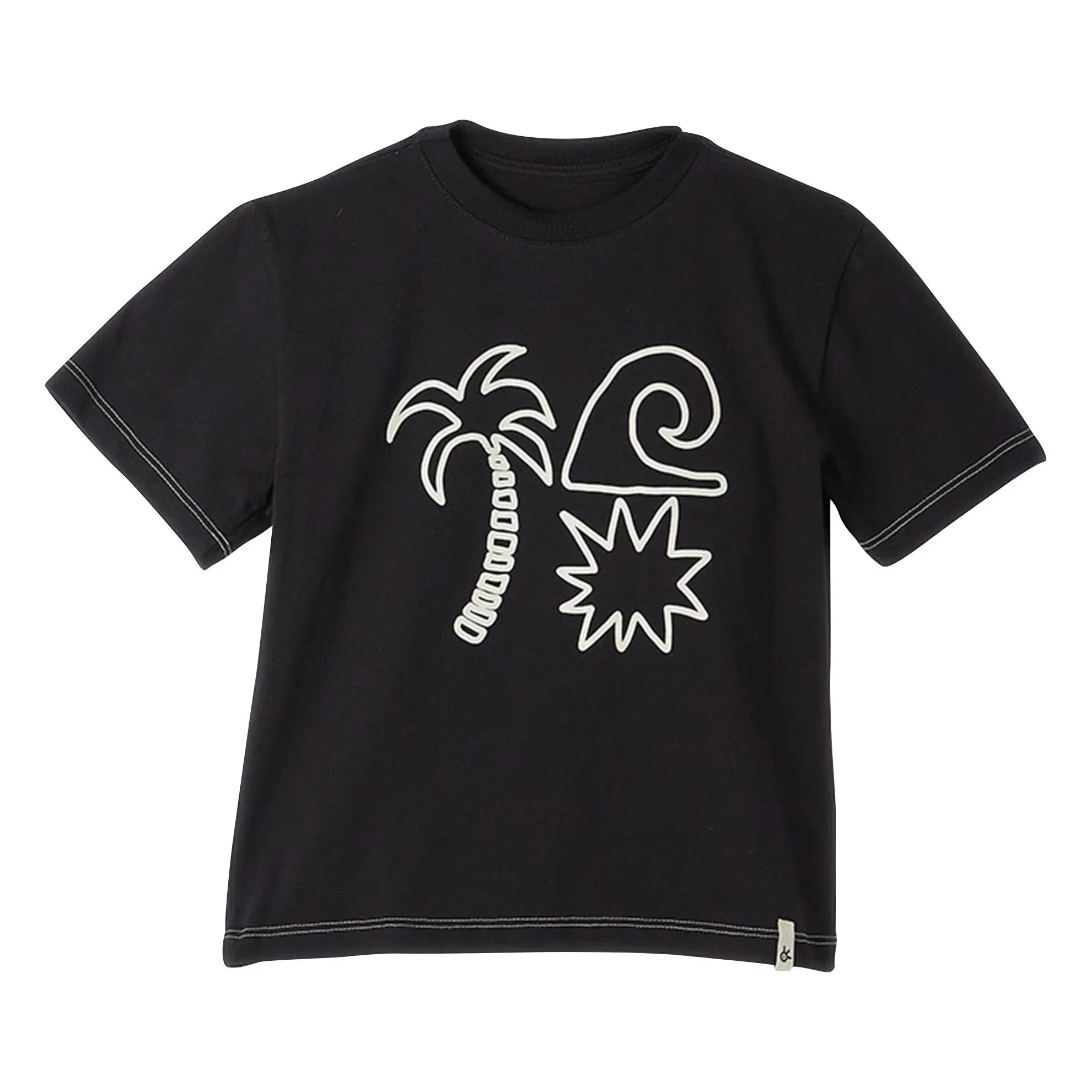 Fabula - Palm Tree T-Shirt | Black