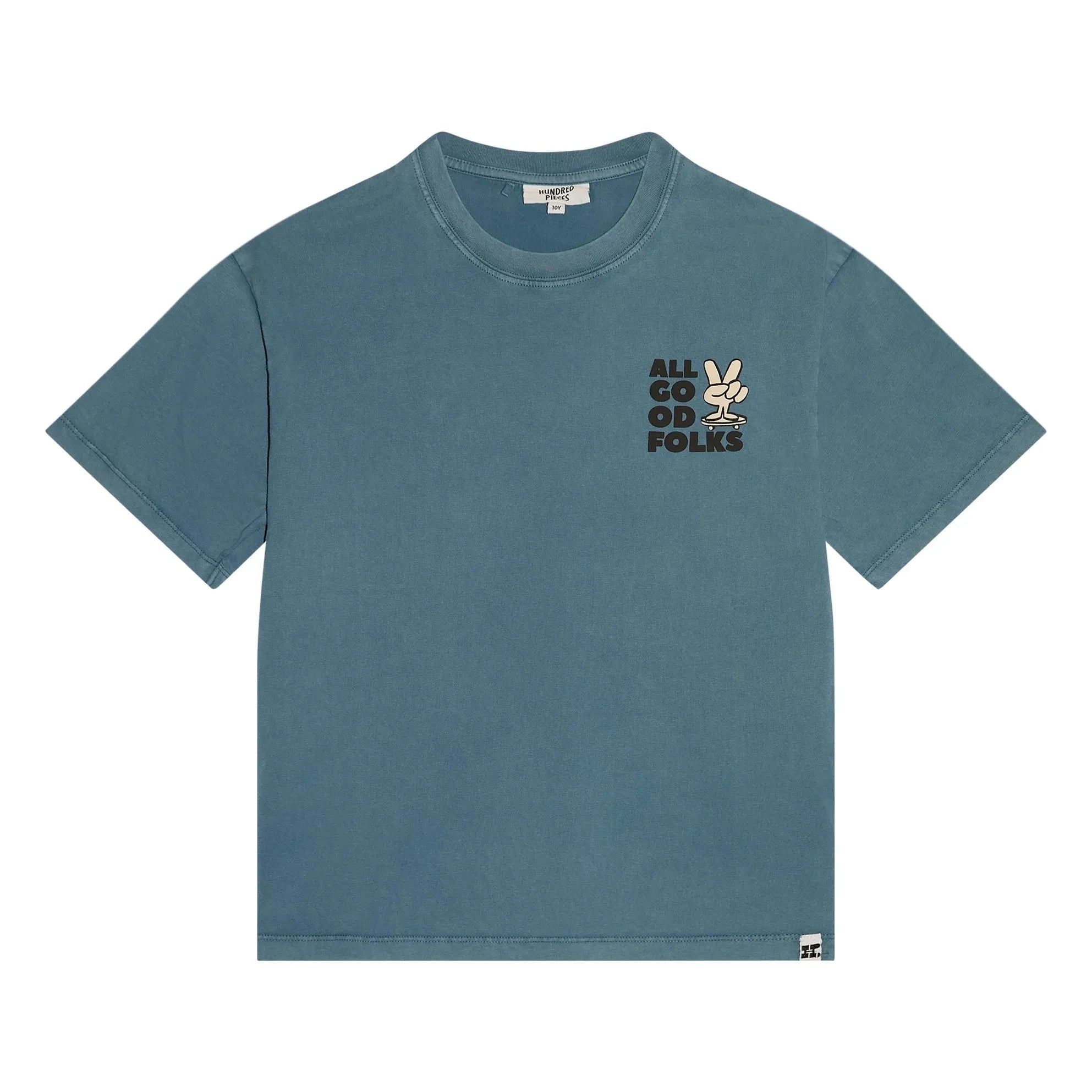 Hundred Pieces - Finn Organic Cotton T-Shirt | Blue