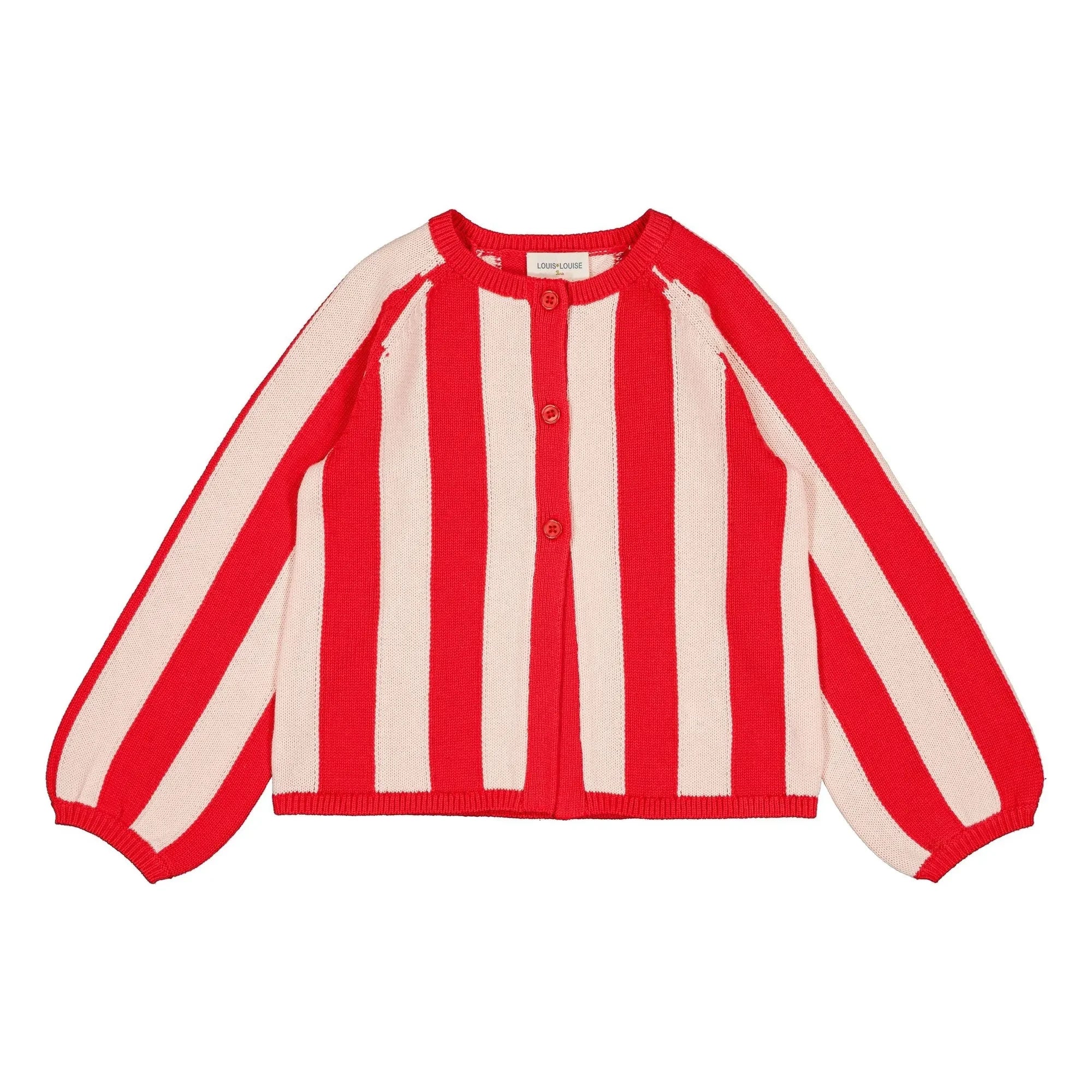 Louis Louise - Striped Gulsah Cardigan | Red