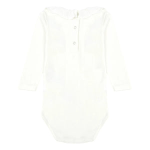 Bonton - Mail Organic Cotton Collar Romper | Ecru