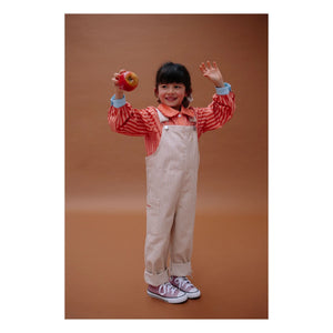 Sticky Lemon - Striped Lemon Salopet | White