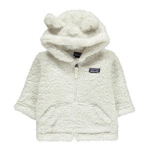 Patagonia - Sahte Kürk Kulaklı Kapüşonlu Sweatshirt | Beyaz
