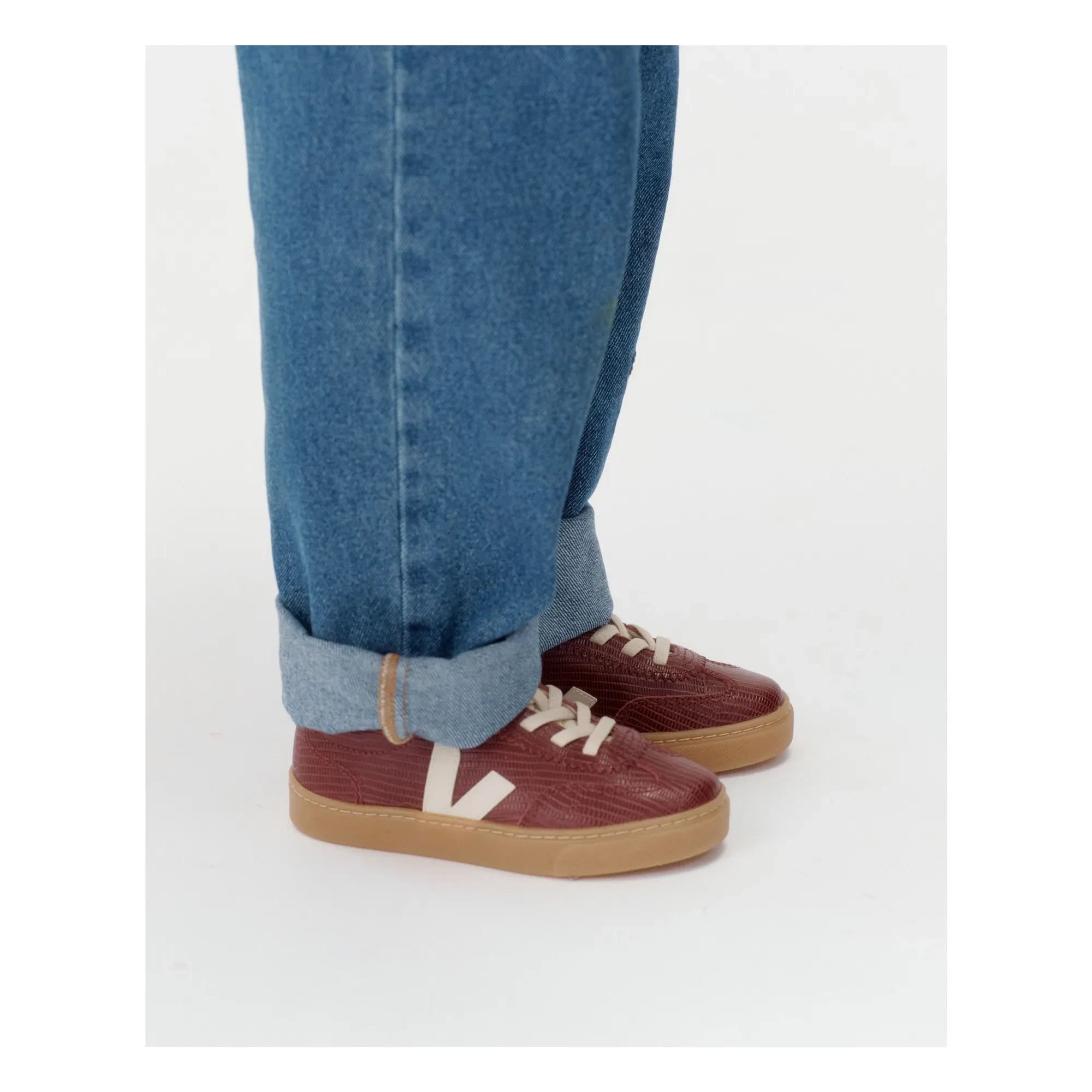 Veja - Volley Leather Lace-Up Sneakers | Burgundy