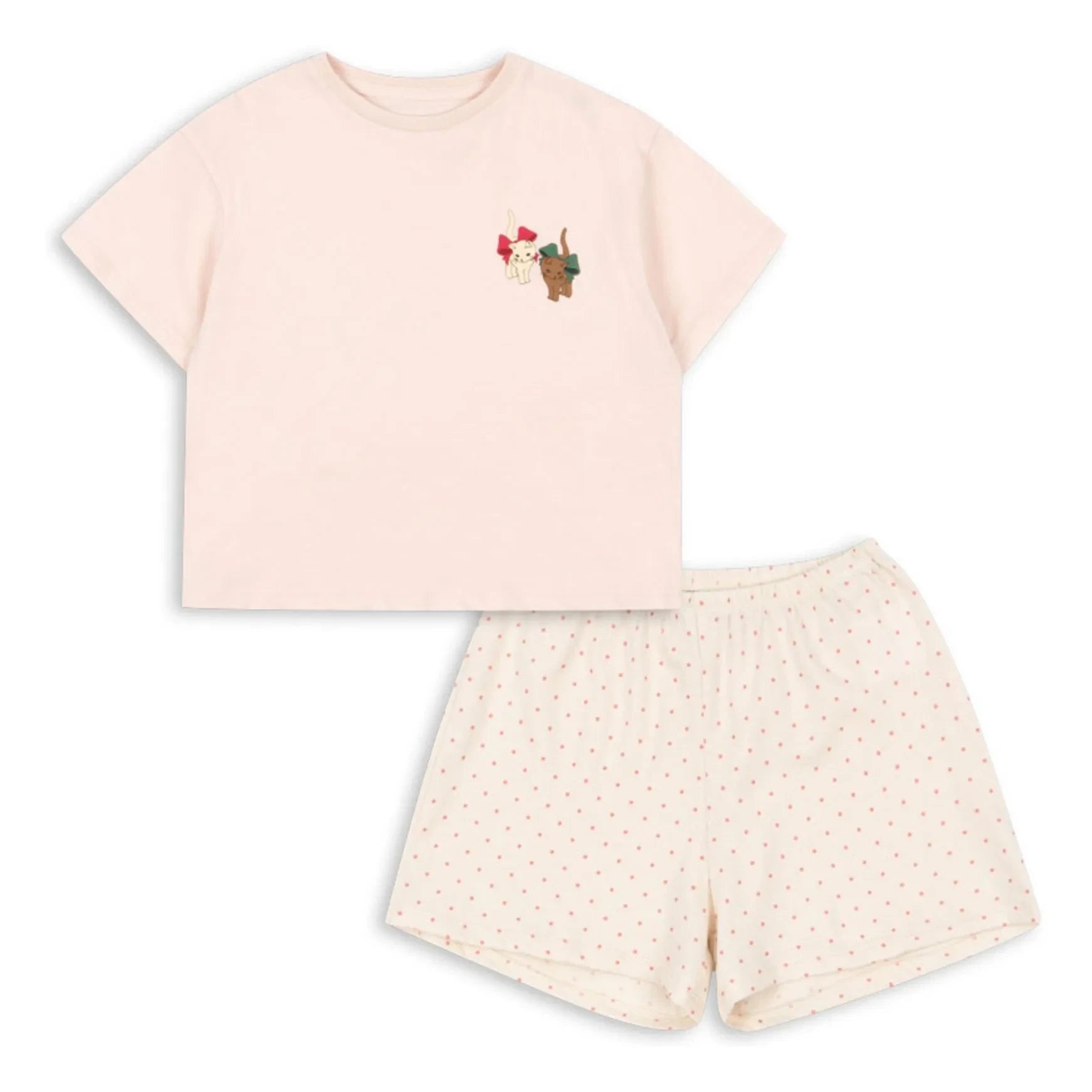 Konges Sløjd - T-shirt and shorts set Famo Chats Organic Cotton | Pale Pink