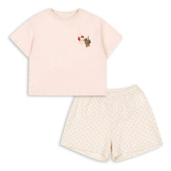 Konges Sløjd - T-shirt and shorts set Famo Chats Organic Cotton | Pale Pink