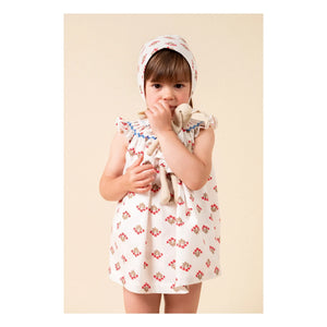 birinit - Monzón Organic Cotton Smocked Blouse and Jumpsuit Set | White
