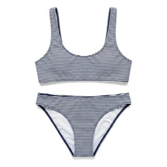 Smallable Kid - Loan Striped Swimsuit | Navy Blue