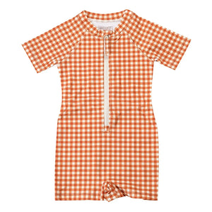 Grech & Co - Vichy Recycled Fibre Swimwear | Mustard
