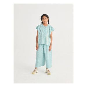 Bobo Choses - Organic Cotton Daisy Skirt Shorts | Light Blue