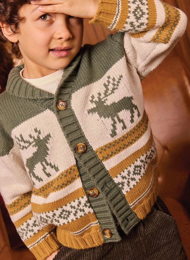 Bonton - Fleece Cardigan | Khaki