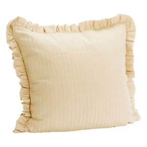 Madam Stoltz - Ruffled cushion cover | Yellow
