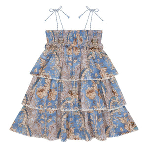 Zimmermann - Daylight Floral Print Ruffled Dress | Light Blue