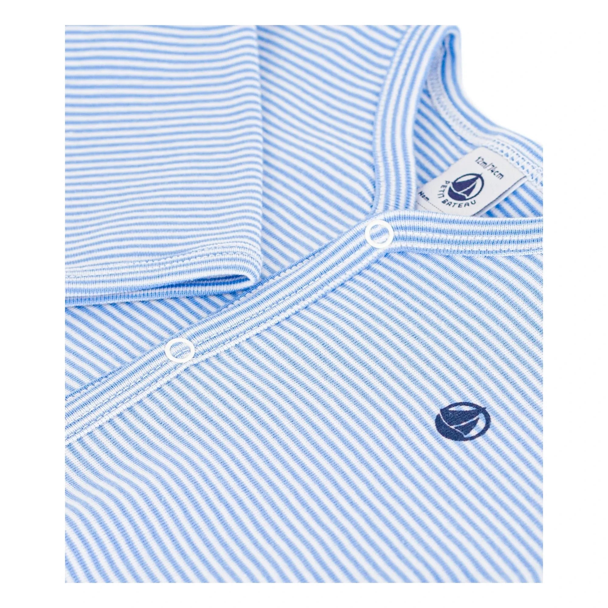 Petit Bateau - Organic Cotton Striped Pajama | Blue