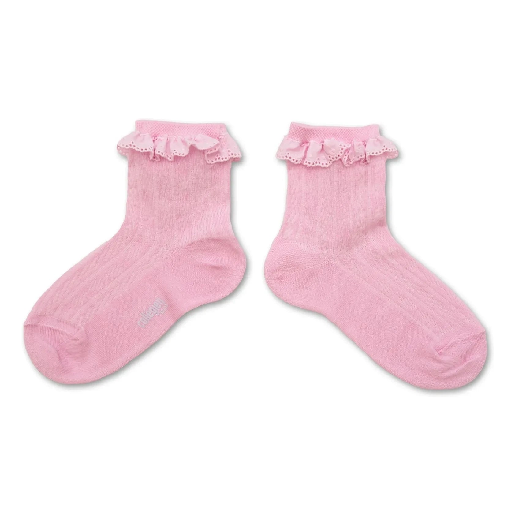 Collégien - Marie-Antoinette Lace Ruffled Socks | Pink