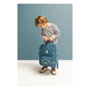 Trixie - Mr. Triceratops Large Backpack | Grey Blue