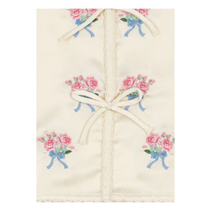 Konges Sløjd - Shimmer Embroidered Tie Blouse | Ecru