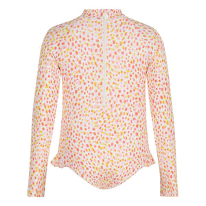 Petit Bateau - Polka Dot Long Sleeve Swimsuit | Pink