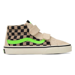 Vans - Scratch Sneakers SK8-Mid Glow Check | Beige
