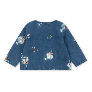 Konges Sløjd - Denim Sequin Ice Cream Motif Organic Cotton Jacket | Blue