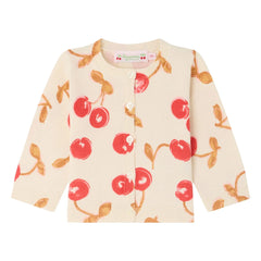 Bonpoint - Teyana Cerises Organic Cotton Cardigan | Red
