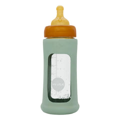Hevea - Medium Flow Wide Mouth Glass Bottle Protector Sleeve | Olive Green