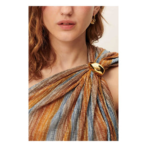 Sessùn - Luzio Metallic Top | Blue