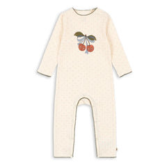 Konges Sløjd - Minnie Cherry Organic Cotton Romper | Off-white
