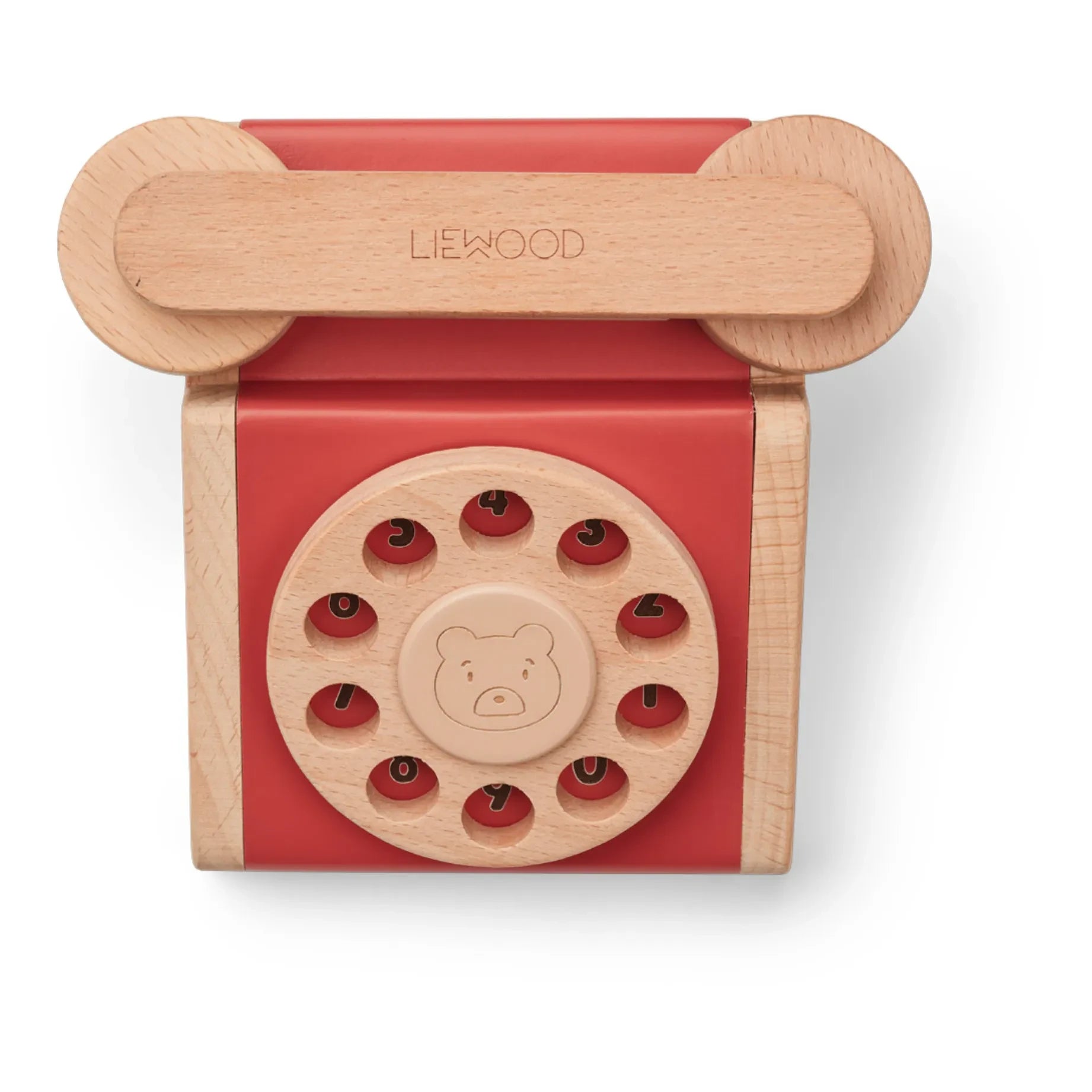 Liewood - Selma Klasik Ahşap Telefon | Kırmızı