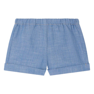 Bonpoint - Ecady Chambray Organik Pamuk Şort | Mavi