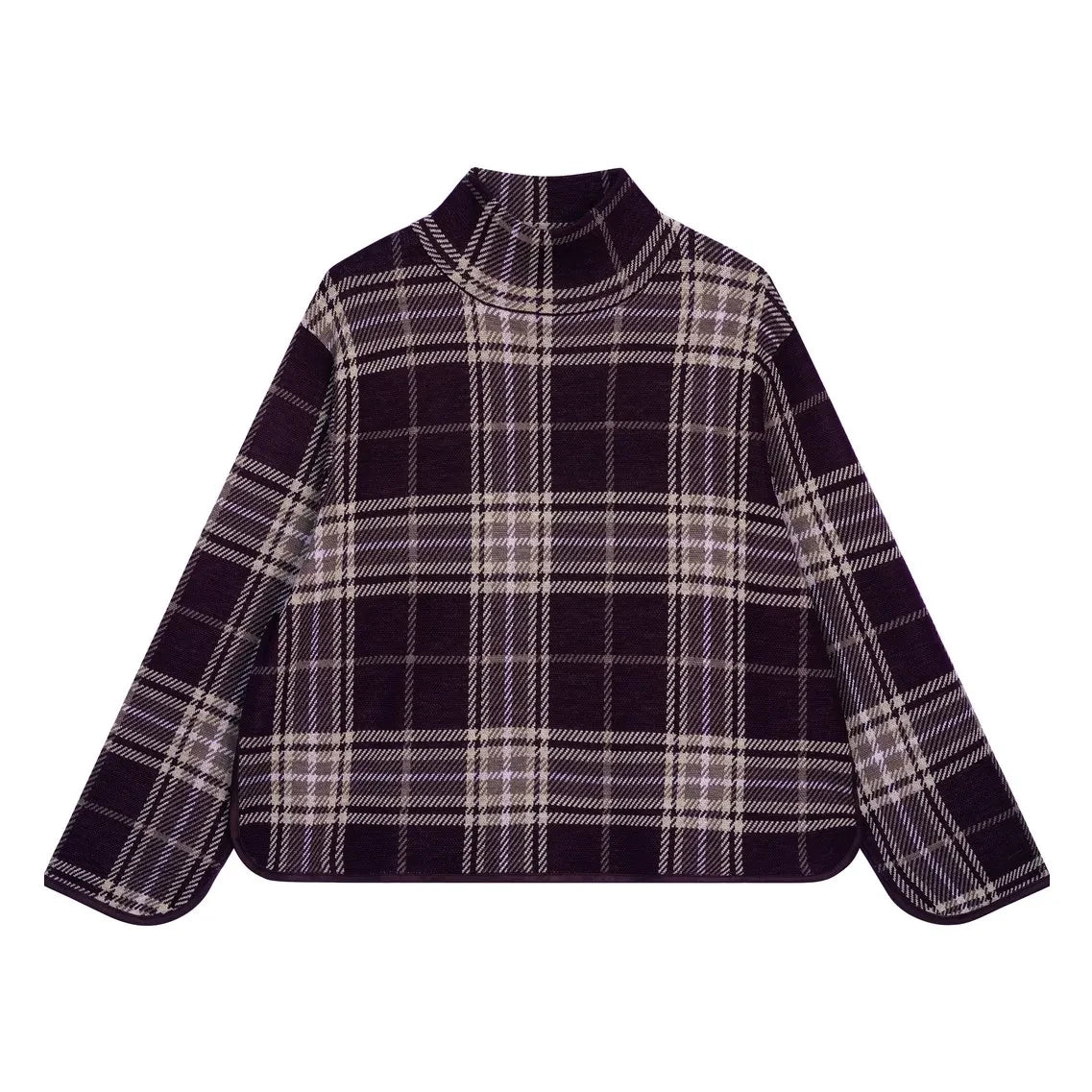 Bompard - Wool Tartan Sweater | Garnet