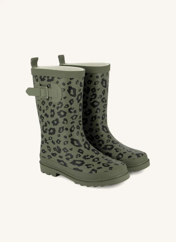 Bonton - Picker Hi Leopar Yağmur Çizmeleri | Haki