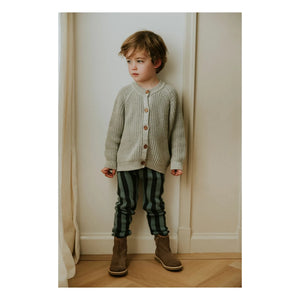 Yuki - Organic Cotton Raglan Cardigan | Gray