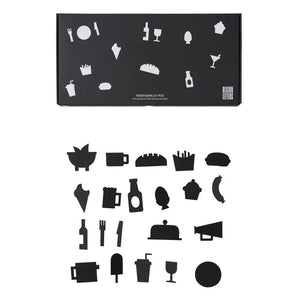 Design Letters - Mesaj Panosu Yiyecek Simgeleri - 21'li Set