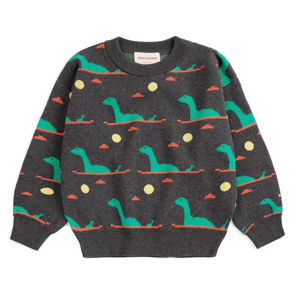 Bobo Choses - Organic Cotton Lake Sweater | Charcoal Grey