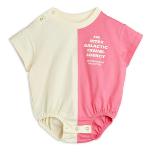 Mini Rodini - Organic Cotton Snap Closure Bodysuit | Pink
