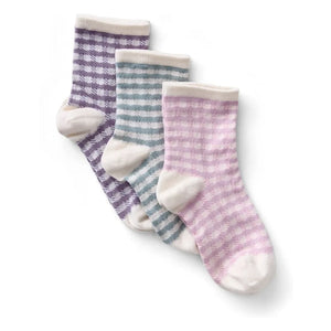 Soor Ploom - 3 Pairs Vichy Socks Set | Off-White