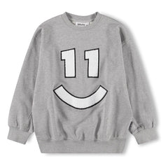 Molo - Magni Sweatshirt No. 11 Smile Organic Cotton | Grey Melange