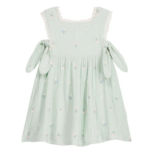 Louise Misha - Aloisa Fleurie Pinafore Dress | Almond Green