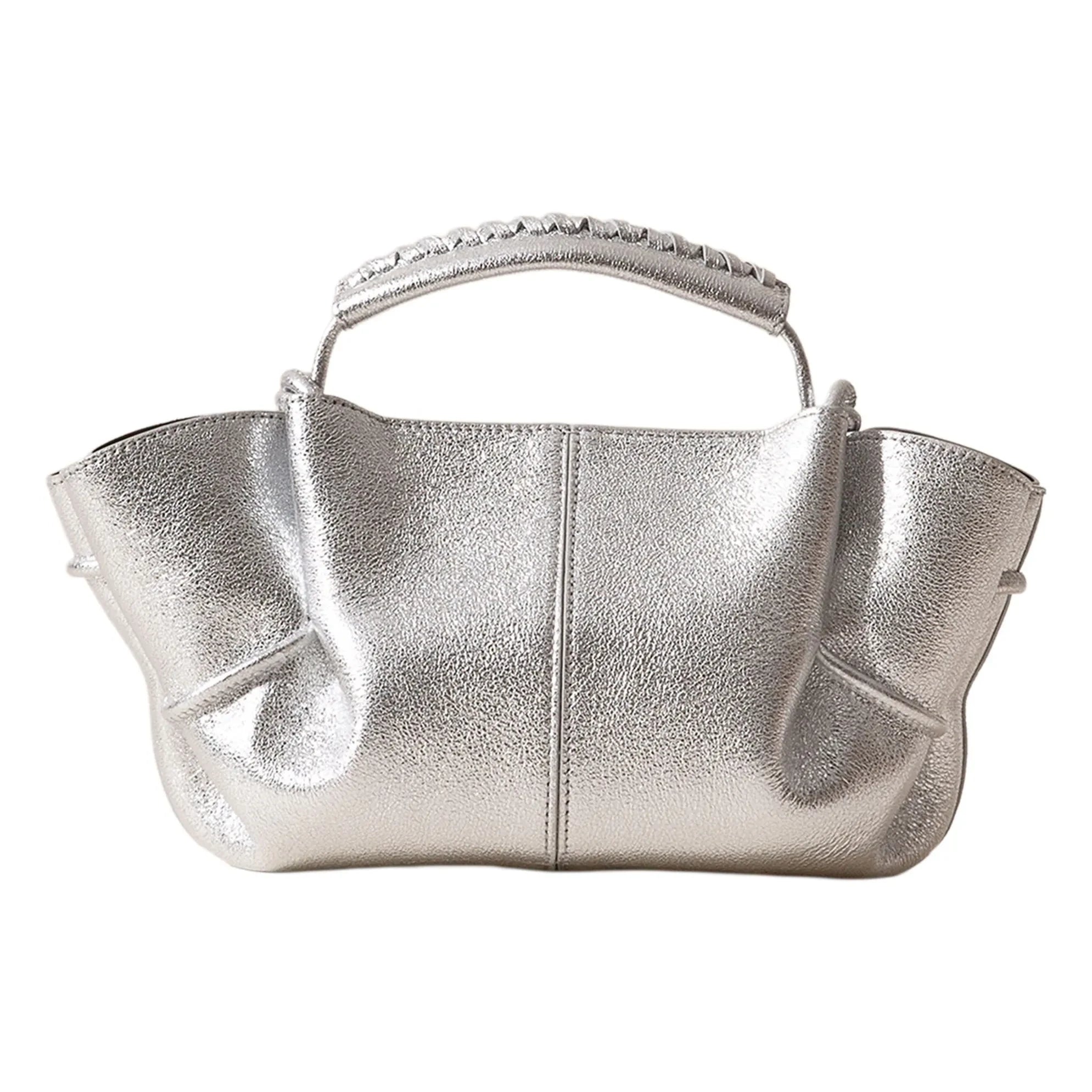 Hereu - Arta Mini Metallic Bag | Silver