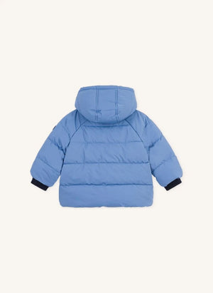 Petit Bateau - Düz Bebek Kaz Tüyü Mont | Mavi
