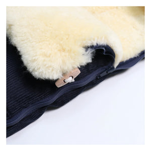 Kaiser - Filius Lamb Leather Universal Stroller Cover | Navy Blue