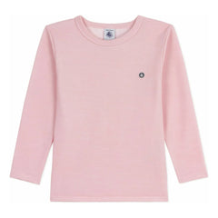 Petit Bateau - Uni Logo Yün Tişört | Pembe