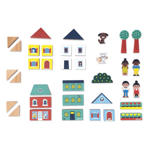 Janod - City Wooden Block Set - Crossroads