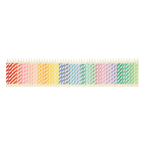 Meri Meri - Striped Birthday Candles - 50-piece Set