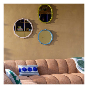 &Klevering - Chunk Round Mirror | Light Pink