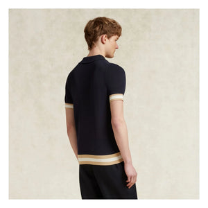 Ché Studios - Quinn Cotton Polo T-Shirt | Navy