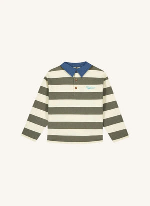 Bonton - Polo Pesto Çizgili | Pembe