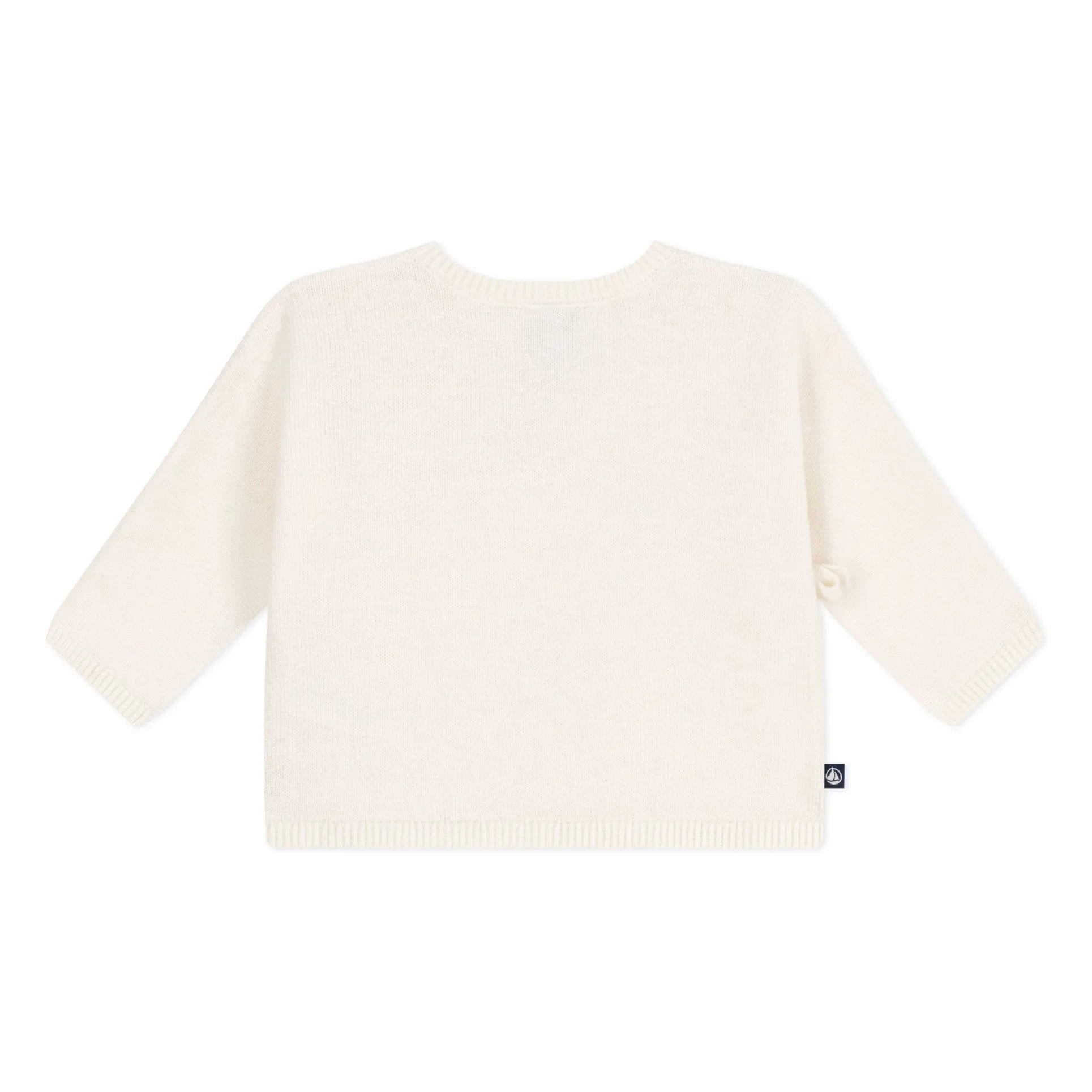 Petit Bateau - Pointelle Wool Cardigan | Ecru